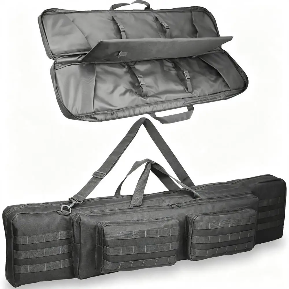 90cm/120cm Soft Gun Case for Rifles and Shotguns Long Shotgun Range Bag Backpack  with Tactical Pockets Adjustable Sling