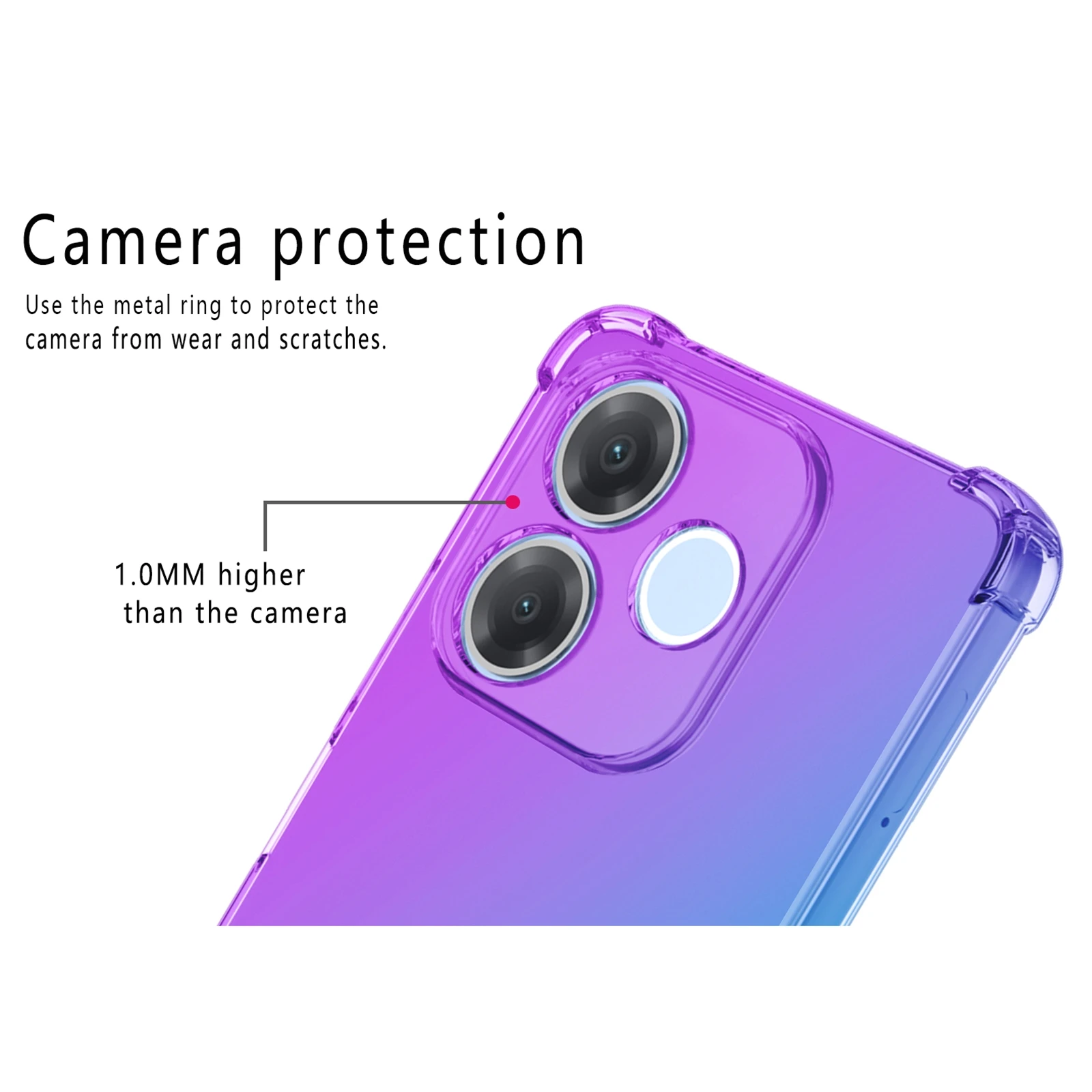 Gradientowa poduszka powietrzna TPU Case dla OPPO A5 Pro 5G 4G Ochronna, odporna na wstrząsy obudowa Fundas Coque Capa