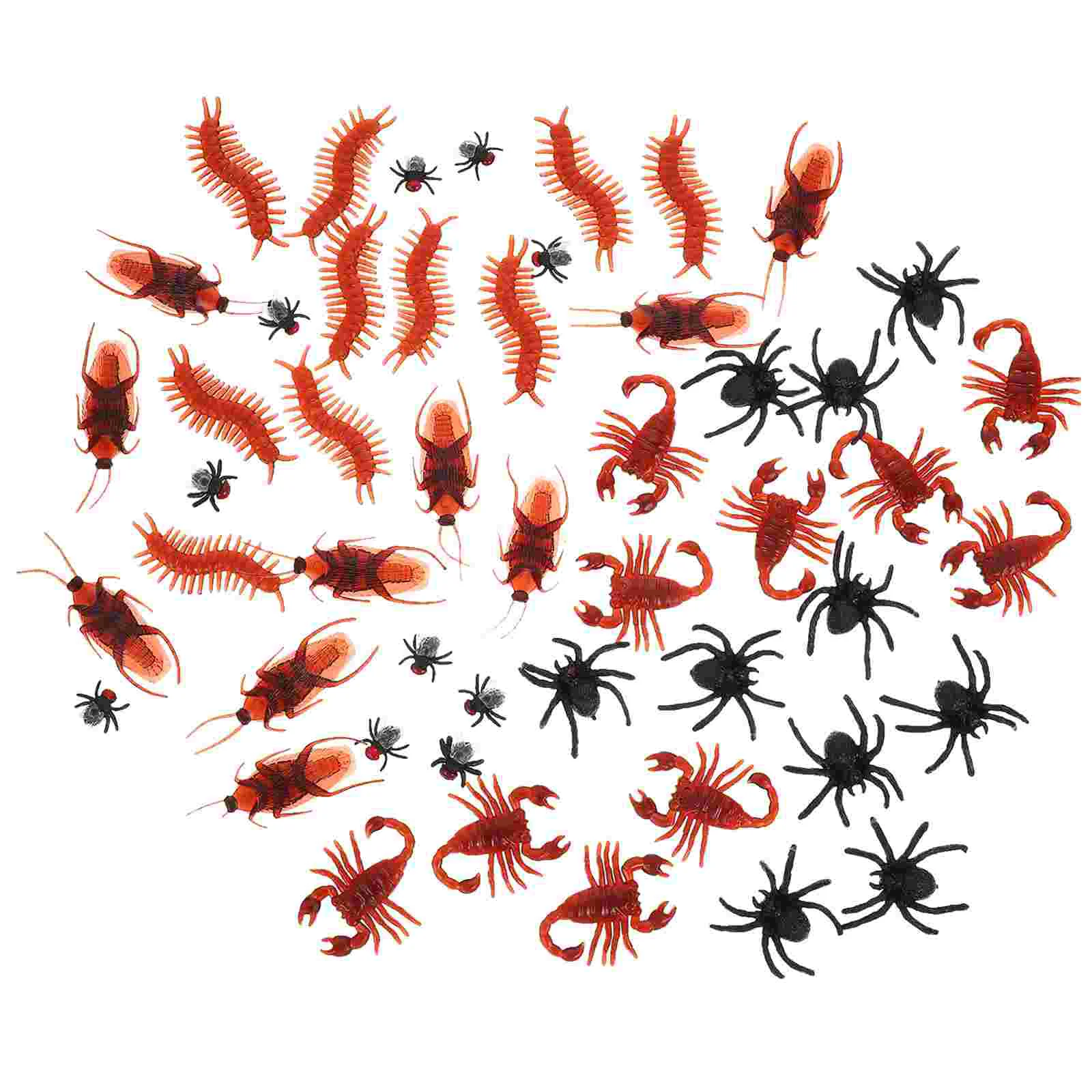 50 Pcs Prank Props Centipede Shaped Toy Toys Fake Artificial Scorpion Plastic Spider Plaything Model Models