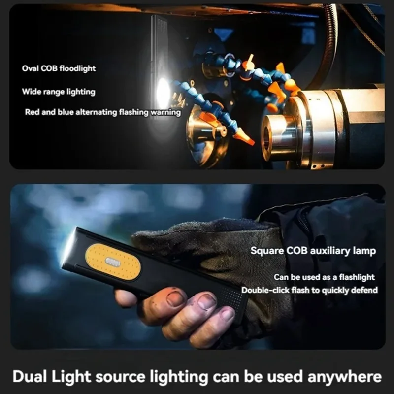 LED Keychain Flashlight USB-C Rechargeable 6 Modes Portable Mini Torch Light Pocket Lantern Flood Work Light with Magnet Outdoor