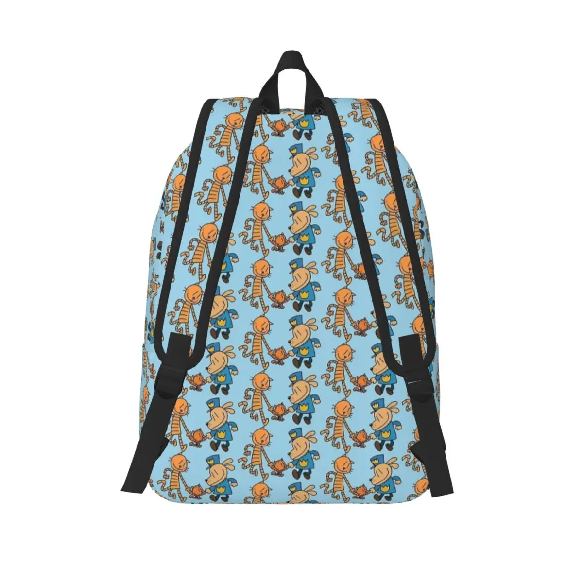 حقيبة ظهر Dog Man، Lil Petey، and Big Petey Fan Art حقيبة ظهر للطلاب في الهواء الطلق للرجال والنساء حقائب قماش للكمبيوتر المحمول #3