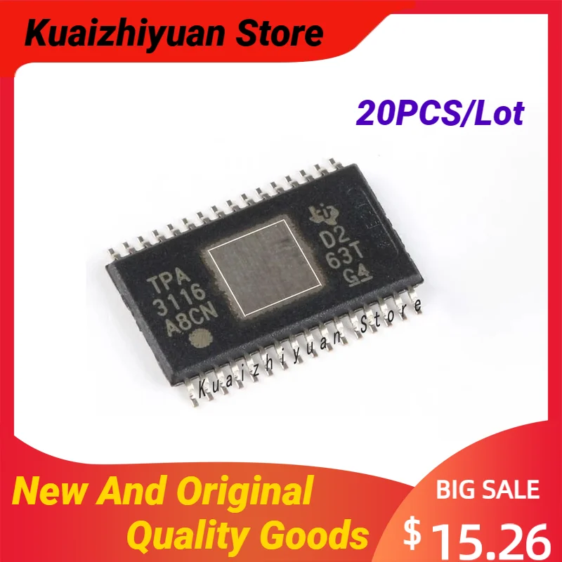 20PCS/Lot New And Original TPA3116D2DADR HTSSOP-32 TPA3116D2 TPA3116 IC Chip 32-HTSSOP Quality Goods In Stock