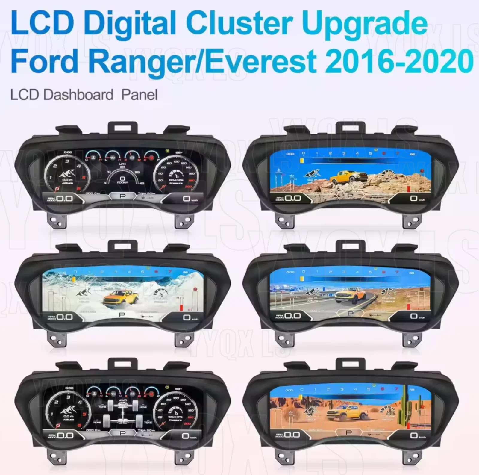 

Цифровая приборная панель (LCD) для Ford Everest Ranger T7 T8 2016-2021: виртуальный кокпит, экран спидометра