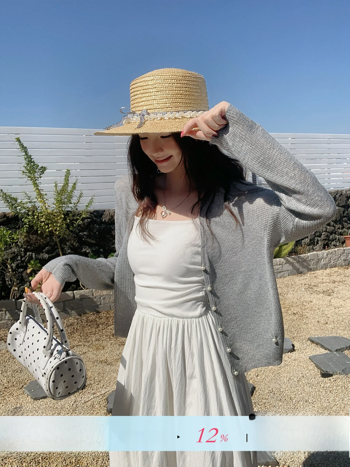 

Gray Open Cardigan Women's Light Outerwear Spring New Arrival Korean Style Sun Protection Thin Outer Jacket by Su San San