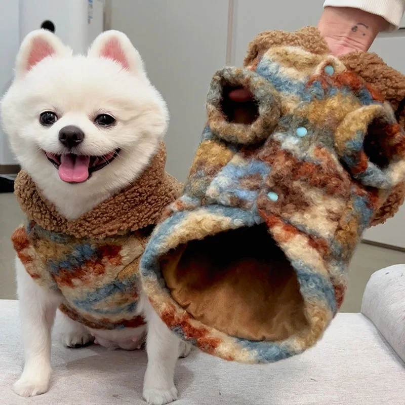 

Fleece Dog Coat Winter Hooded Pet Clothes For Small Medium Dogs Chihuahua Dachshund Short Sleeve Dog Hoodies Jacket Costumes XXL