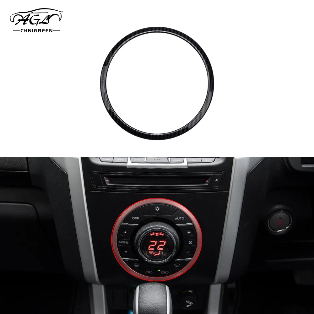 Dla ISUZU D-MAX MU-X 2012 2013 2014 2015 2016 2017 2018 2019 1szt Włókno węglowe Kolor Konsola środkowa Panel multimedialny Pokrywa wykończenia