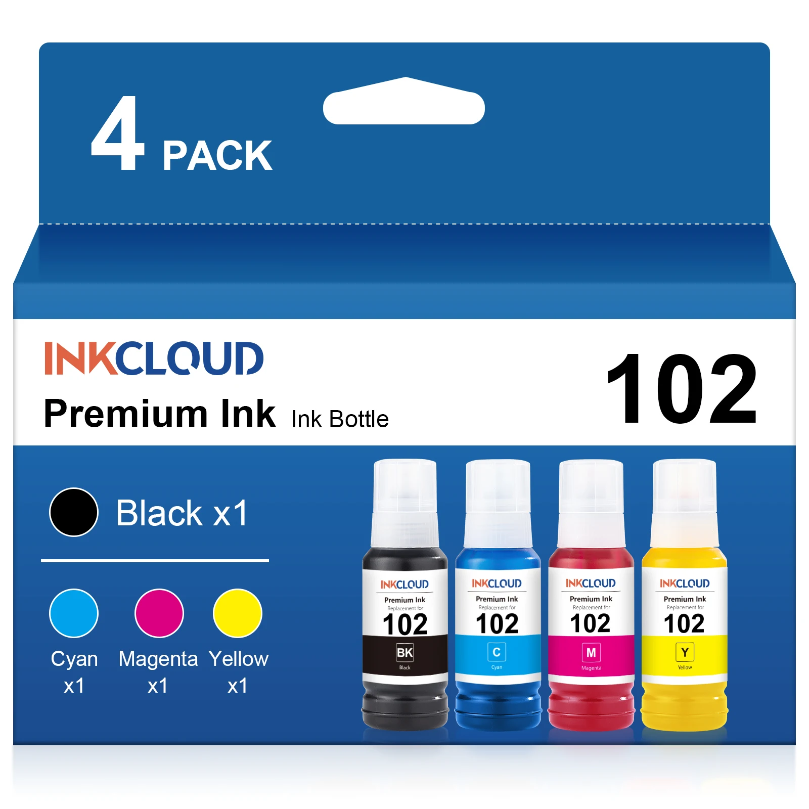 INKCLOUD 102 encre ET-2856 4856 2850 15000 2700 Compatible pour Epson 102 bouteille d'encre ET-2750 2751 2756 2851 3700 3750 475 ET-4850 INKCLOUD 102 encre ET-2856 4856 2850 15000 2700 Compatible pour Epson 102 bouteille d'encre ET-2750 2751 2756 2851 3700 3750 475 ET-4850