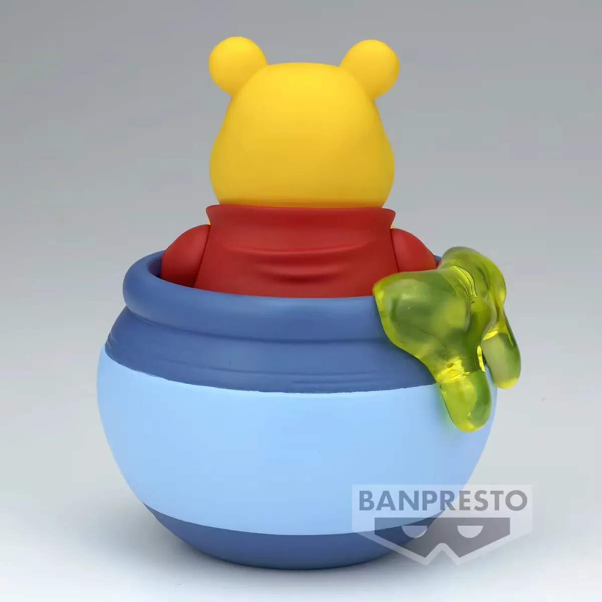 Original bandai disney sofvimats pooh urso ornamentos figura anime figuras de ação modelo brinquedos presentes aniversário