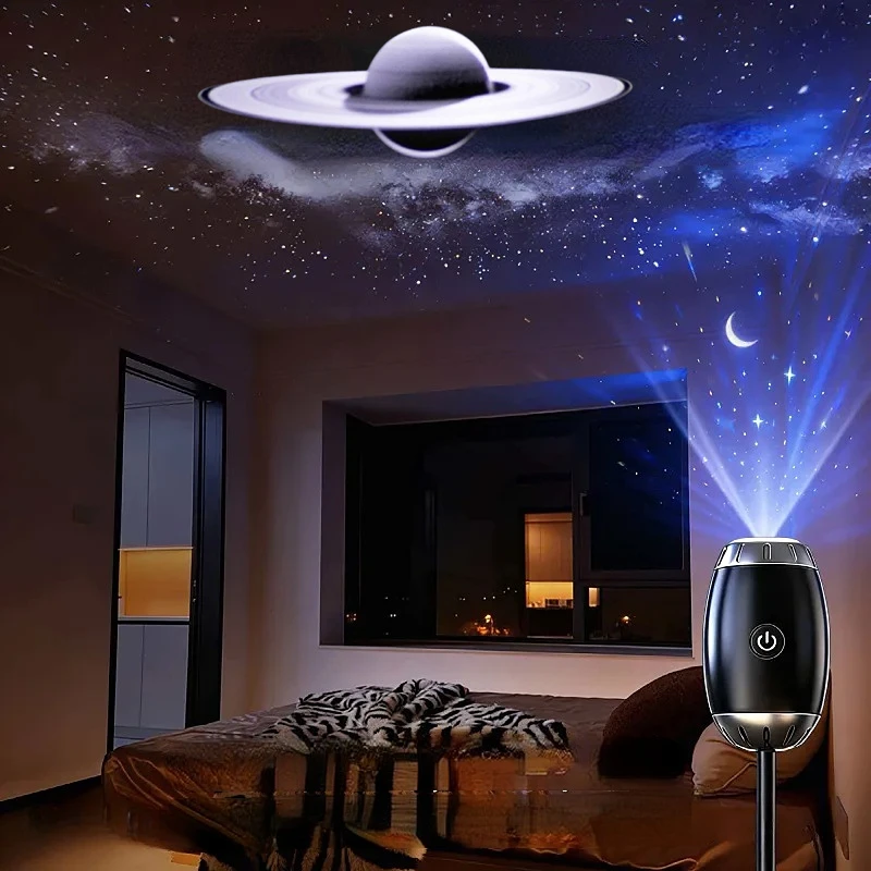 

USB LED-проектор звездного неба Galaxy Star Night Light 360 ° Вращающаяся лампа-проектор «Звездное небо» для автомобиля и спальни: романтический декор в виде Сатурна