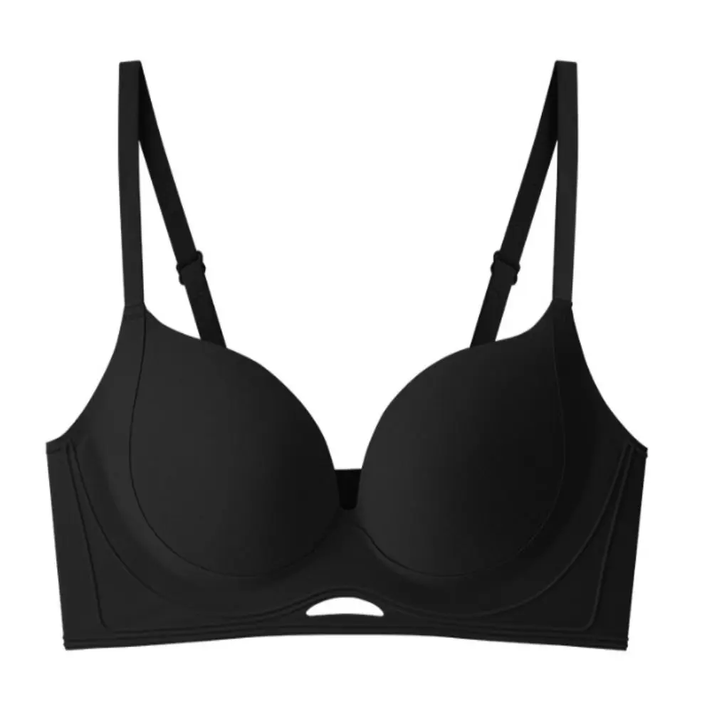 حمالة صدر لاسلكية عميقة على شكل حرف V بلون سادة ومضادة للصدمات ومضادة للترهل ملابس داخلية قابلة للتعديل بدون أثر حمالات صدر رياضية بدون خياطة #3