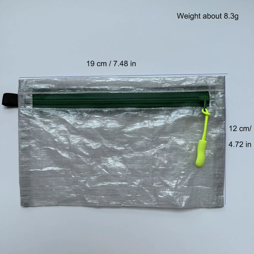 DCF YKK Reißverschluss-Wasserabweisende Tasche, Geldbörse, ultraleichter Organizer, Aufbewahrungstasche für Reisepass und Karten, für Erste-Hilfe- und Reisebedarf