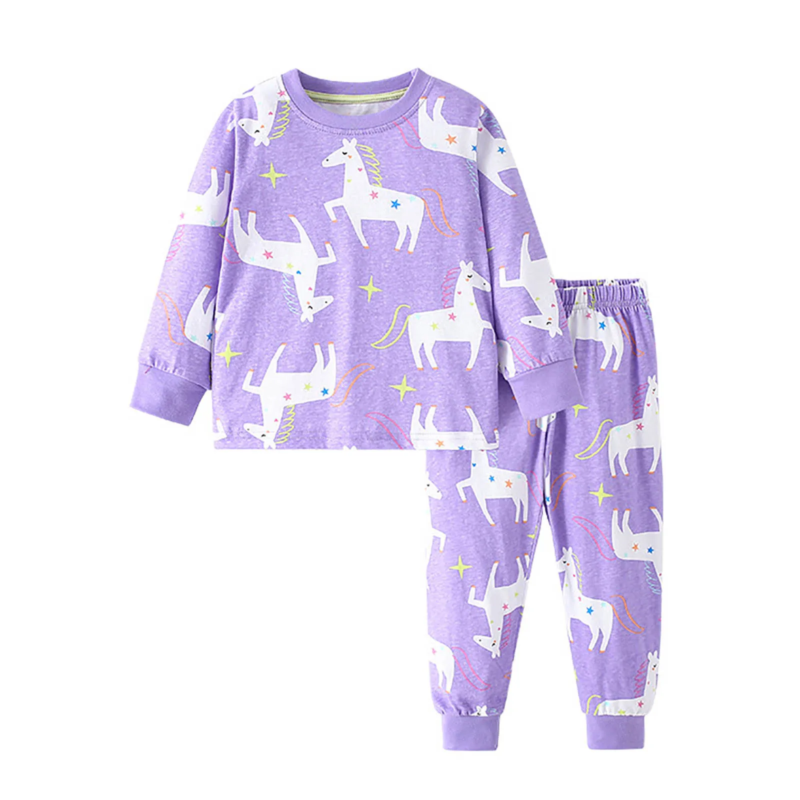 Cotton Sleepwear PJ's Baby Girls Clothes Sets Autumn Winter Kids Cartoon Pajama Sets Homewear Casual Children Clothing Nightgown image 2