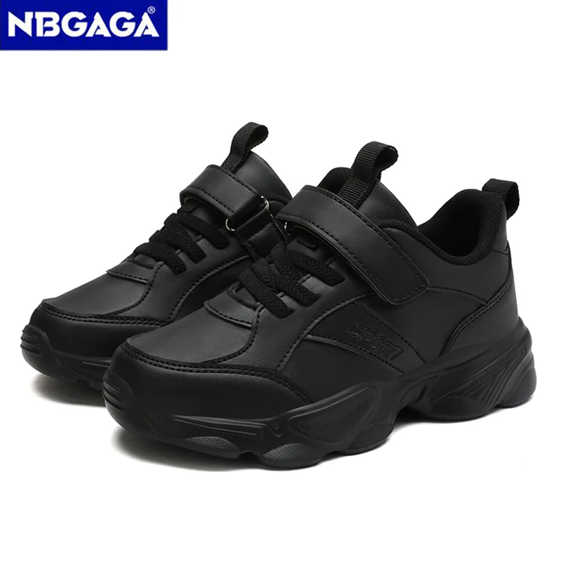 Children\'s Fashion Sports Shoes Breathable Student Black School Walking Shoes Anti-skid Boys& Girls Casual Running Sneaker