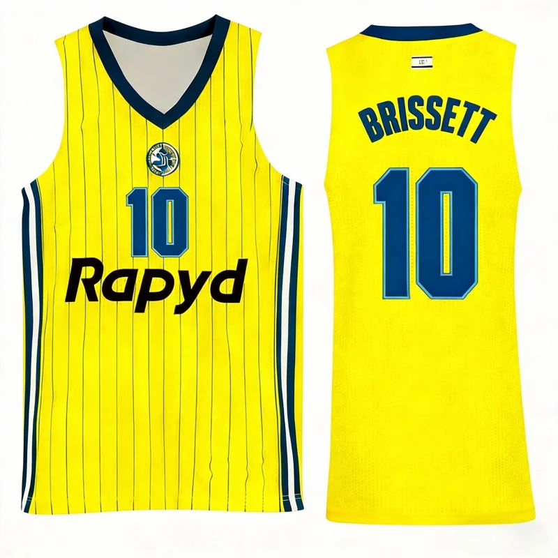 Sommer Neue Lsraeli Maccabi Tel Aviv Herren- und Damen-Basketballtrikots, Westen, Trainingskleidung, Familien-Matching-T-Shirts – Detail 8