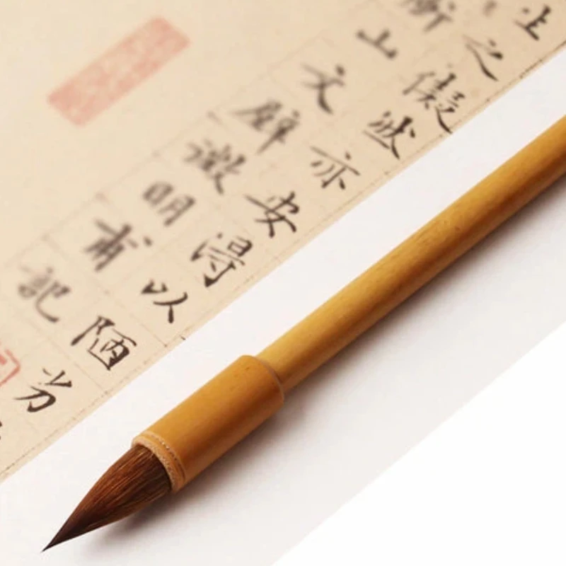 

Running Cursive Script Weasel Hair Calligraphy Brush Short-pointed Garlic Bulb Regular Script Copying Scripture Writing Brush