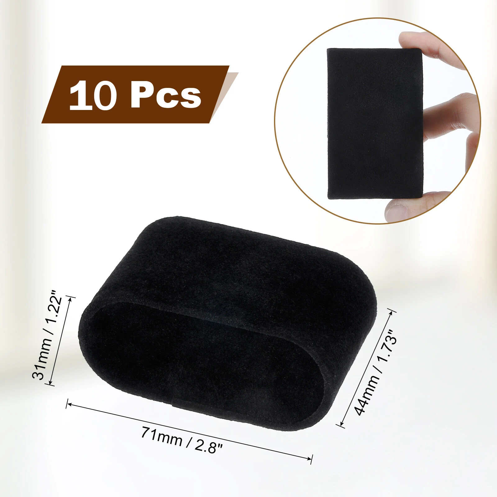 Commercio all\'ingrosso Nero Bianco Pelle Scamosciata Orologio Cuscini Cuscino Orologio per il Caso Scatola di Immagazzinaggio Orologio Da Polso Del