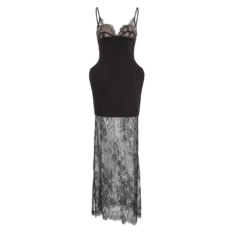 Women 2026 Summer New Hot Selling Luxury Lace Spaghetti Strap Top and Skirt Two Piece Set Waist Cinching Elegant Party Chic Best