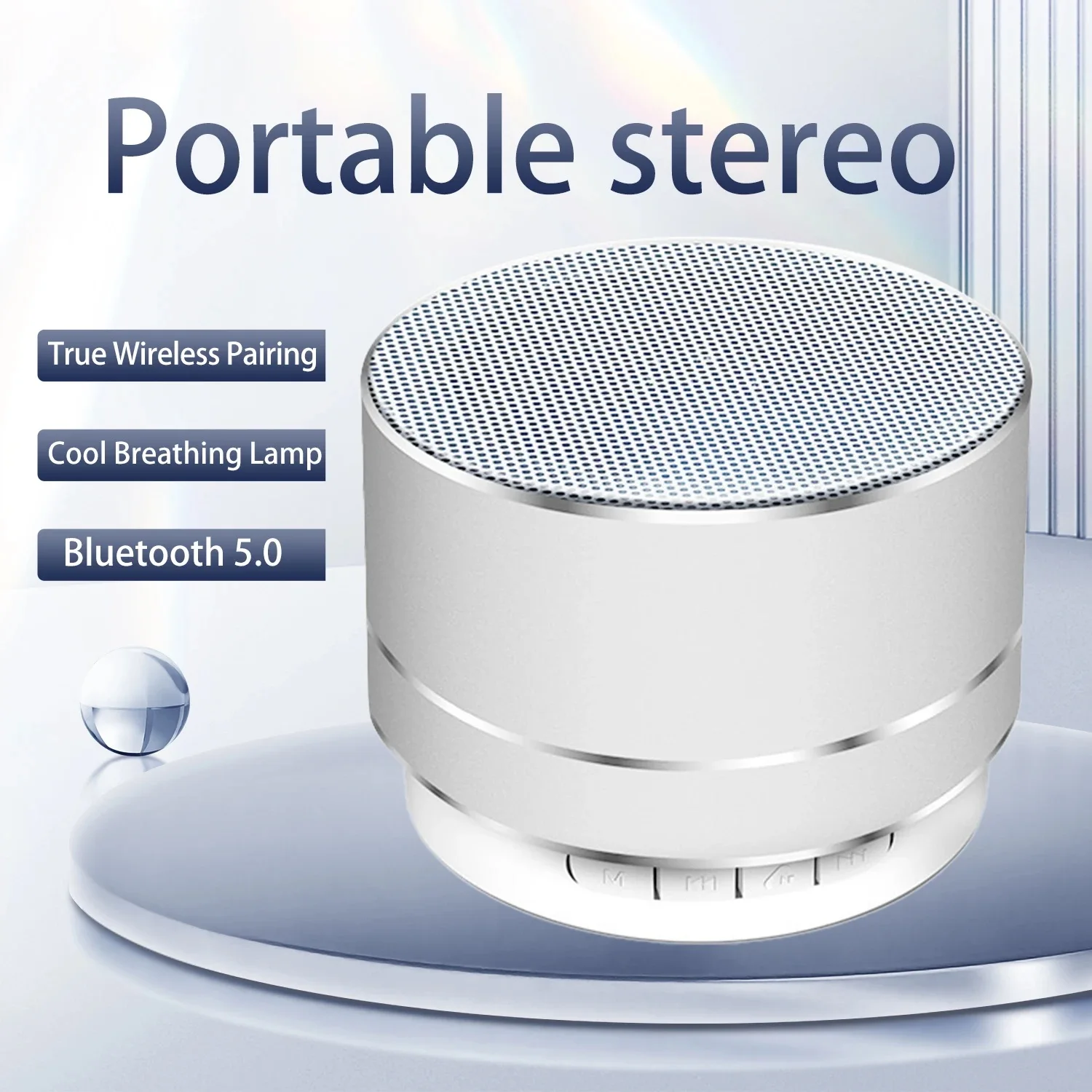 2025 portátil a10 sem fio bluetooth mini alto-falante pequeno canhão de aço subwoofer colorido mini cartão presente alto-falante bluetooth