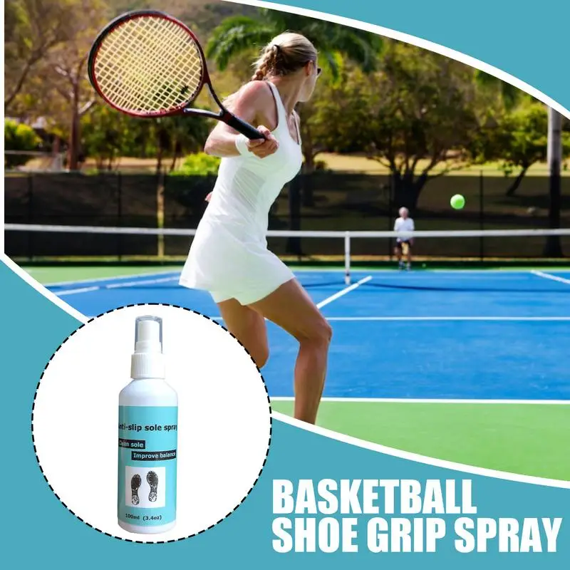 Basketball Shoe Grip Spray Long-Lasting Grip Restore Cleaner Shoe Sole Cleaner Football Grip Spray Effective Shoe Traction Spray