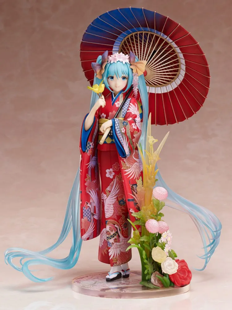 

Фигурка героя аниме Hatsune Miku Vocaloid 1/8, сильное кимоно, коллекционная фигурка модели Miku, декоративные игрушки, подарок на день рождения для детей