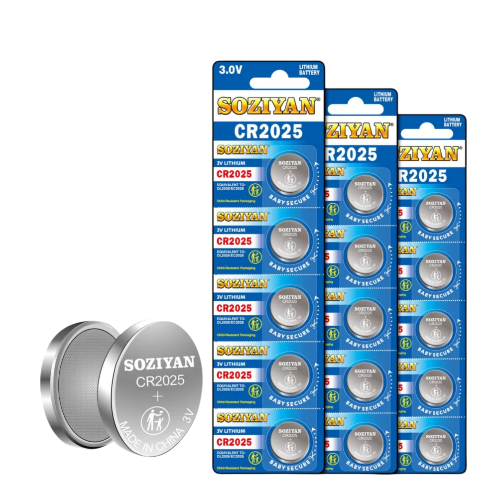 5-70PCS CR2025 3V Lithium BR2025 ECR2025 DL2025 CR 2025 High Performance Coin Cells for Watches Electronics Button Batteries