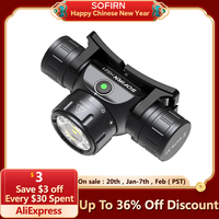 Sofirn HS21 2000lm EDC Headlamp 18650 USB C Rechargeable Flashlight SFT40 Powerful Headlight With Infrared Switch