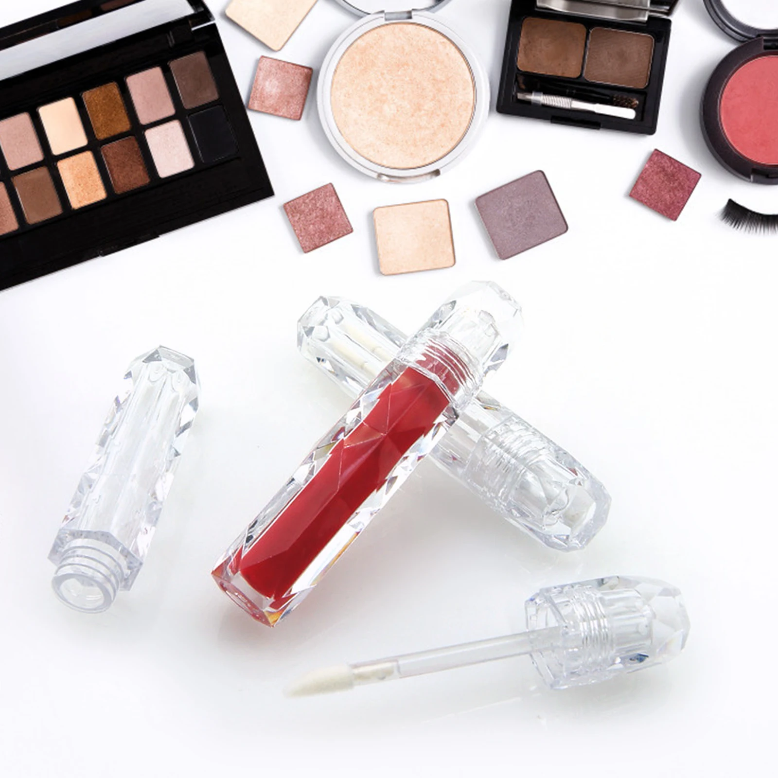 

6Pcs Lip Gloss Tube Transparent Refillable DIY Lip Gloss Containers for Making Lipstick Balm Cream Empty Plastic Holder