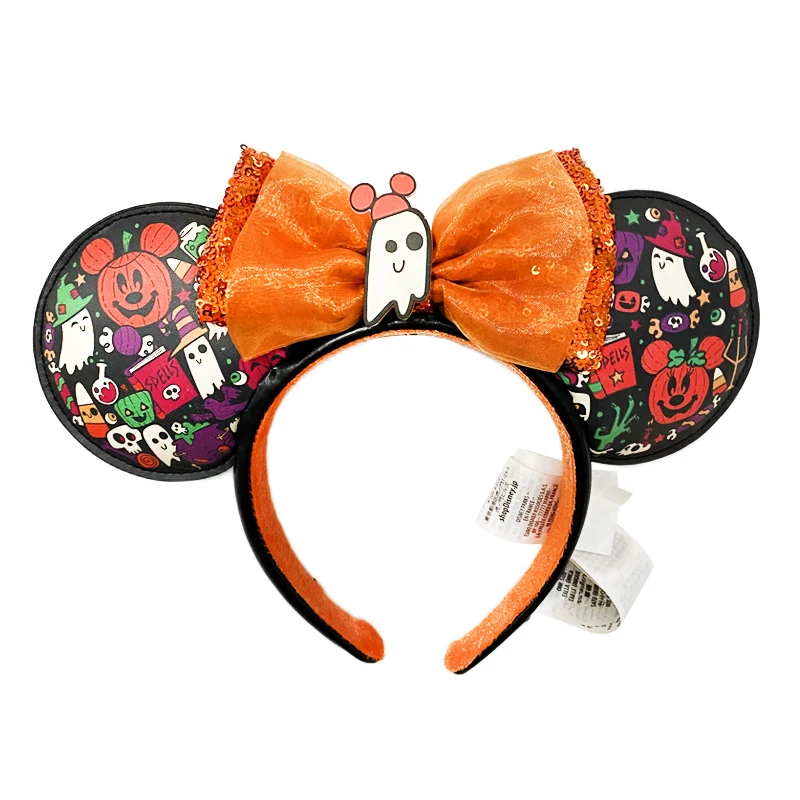 Disney Minnie Mickey Ears Headband Holiday Party Sequins Headdress Bows EARS COSTUME Headband Cosplay Plush Adult/Kids Gift image 3