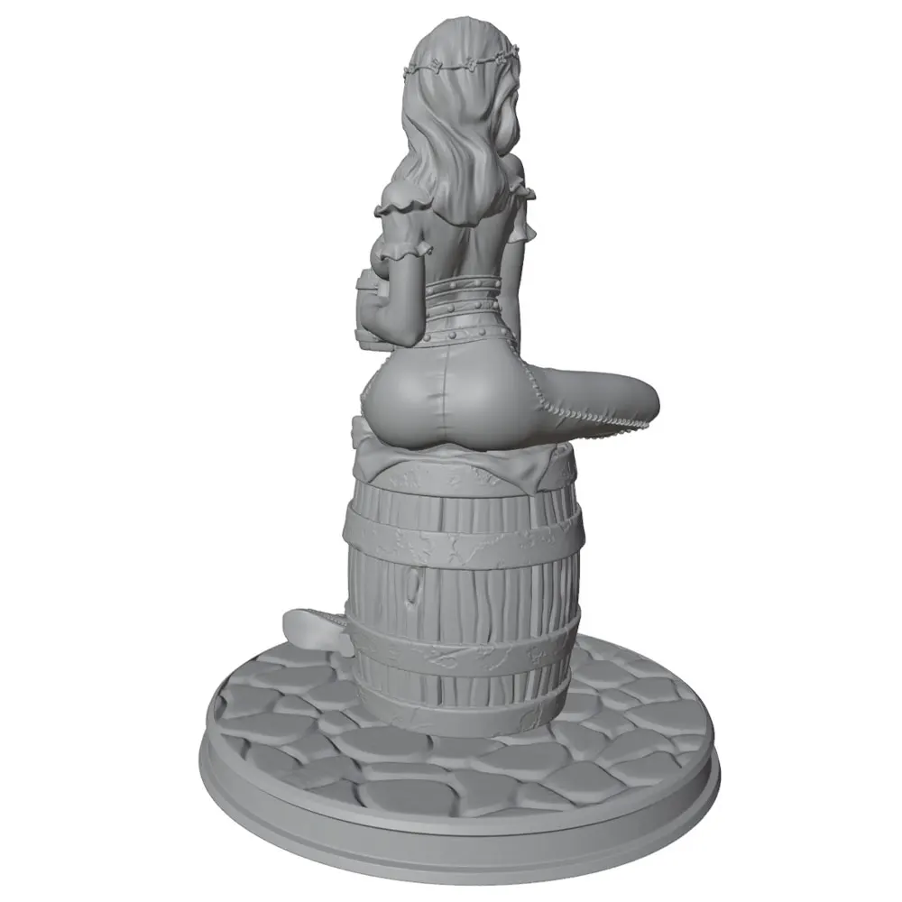 1/24/12/6 Desk ornament,Attractive young girl resin model kit GK miniature 3D printed gray model doll DIY doll model Uncolored