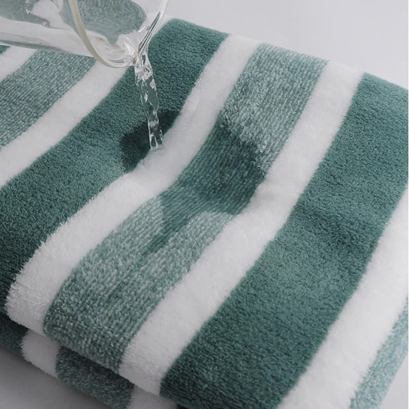 Striped Pattern Towel Set Soft Hand Towel Bath Towel Quick Drying Absorbent Towels For Bathroom