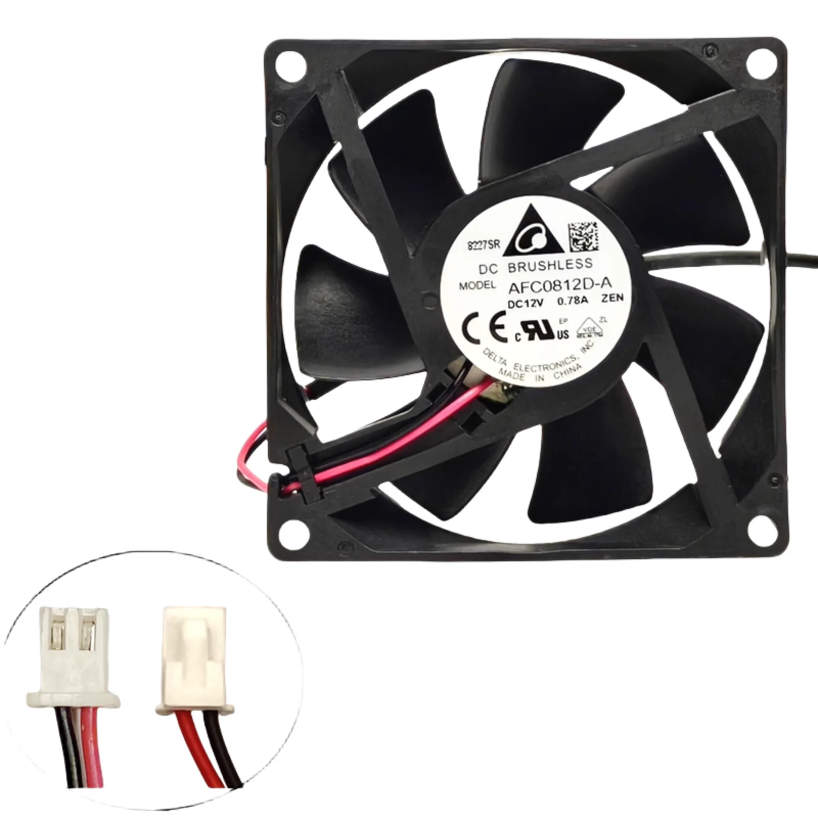 

Охлаждающий вентилятор для Delta AFCB0812D-A 80x80x25 мм | 12 В, 0,78 А, 4800 об/мин, шарикоподшипник, 2-проводной вентилятор 8025 для ПК/PSU/промышленной передачи ​