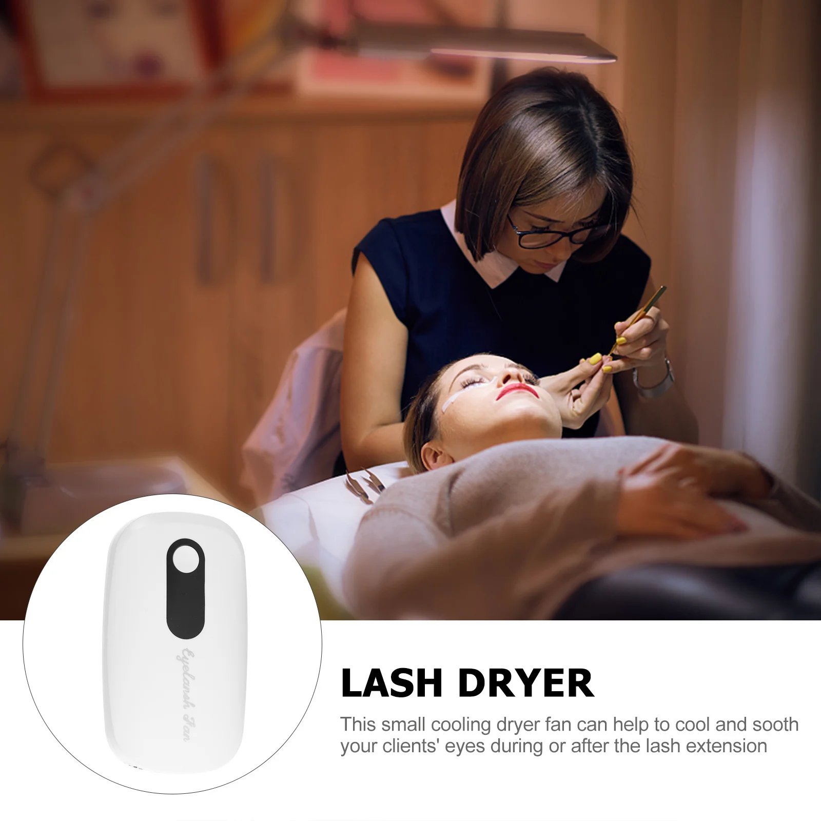 

Portable USB Eyelash Extension Fan Mini Rechargeable Lash Dryer Fan for Eyelash Grafting Cooling Lash Drying Beauty Salon