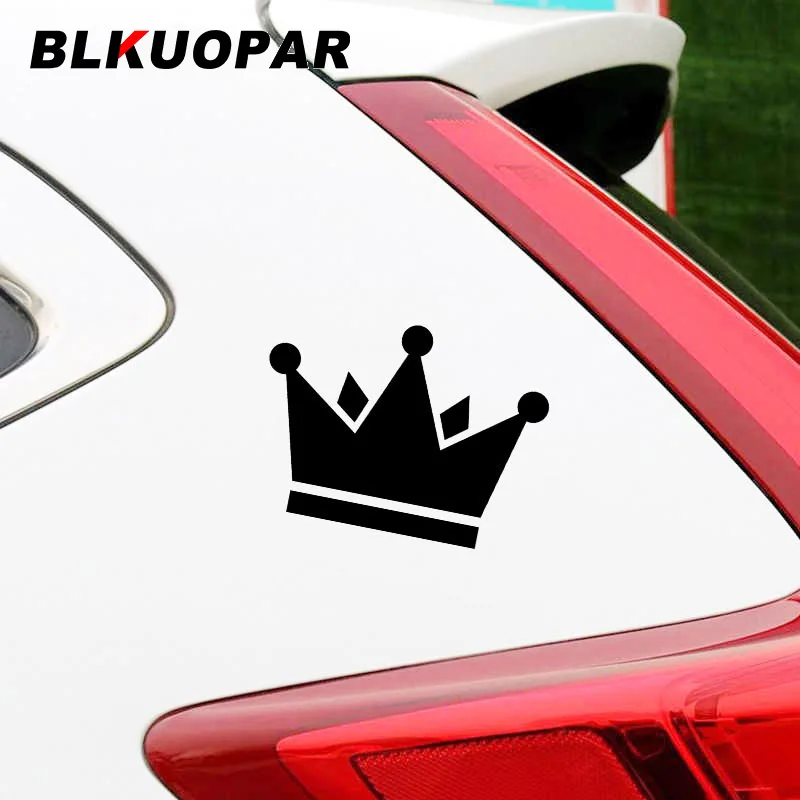 BLKUOPAR for Queen Crown Silhouette Car Stickers Waterproof Sunscreen Decals Occlusion Scratch Helmet Skateboard Decoration