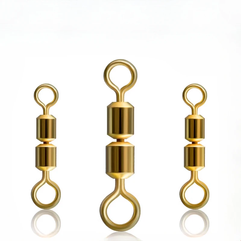 High Speed Sport Figure-eight Ring Connector Gold Ring Coupling Swivel Platform Fishing Gear Fishing Accessories