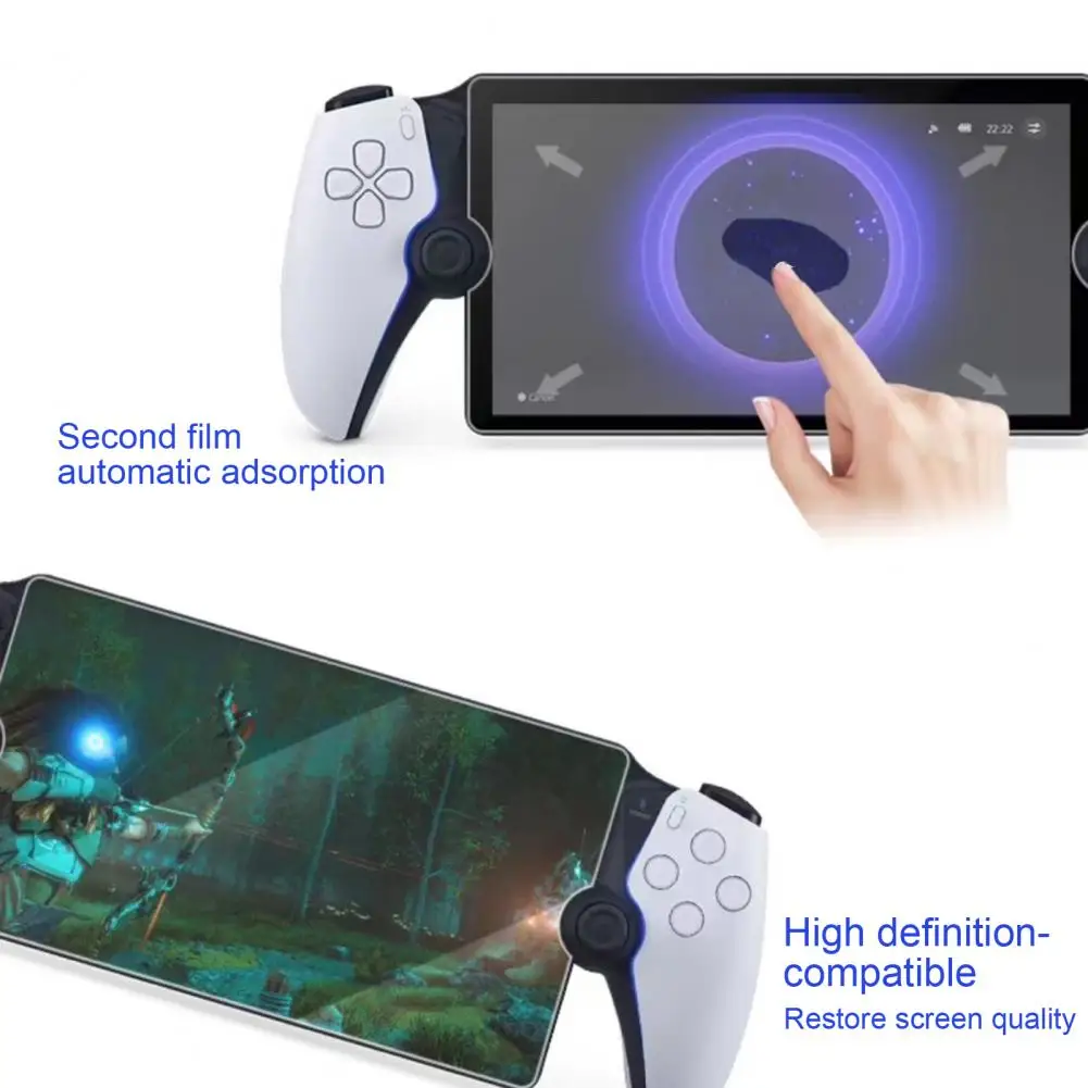 Pelindung layar untuk Ps5 3 buah pelindung layar kaca Tempered untuk Ps5 bebas gelembung antigores Hd kompatibel untuk genggam