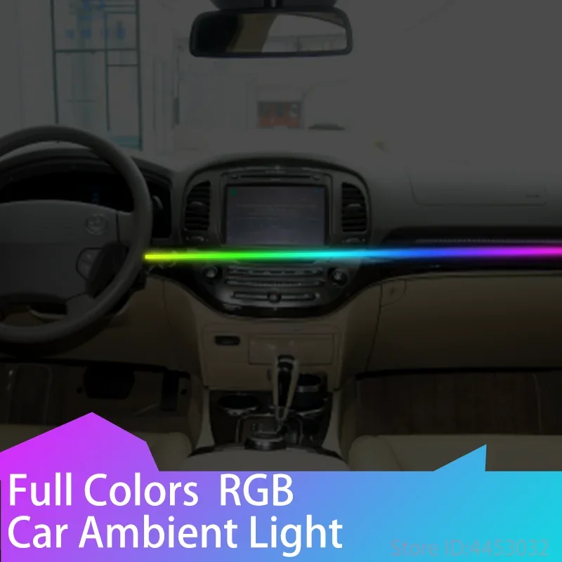 Universal For SsangYong torres rexton stavic LED Car Ambient Light Dashboard  RGB Hidden Flowing Lamp 64 colors USB  1.1m