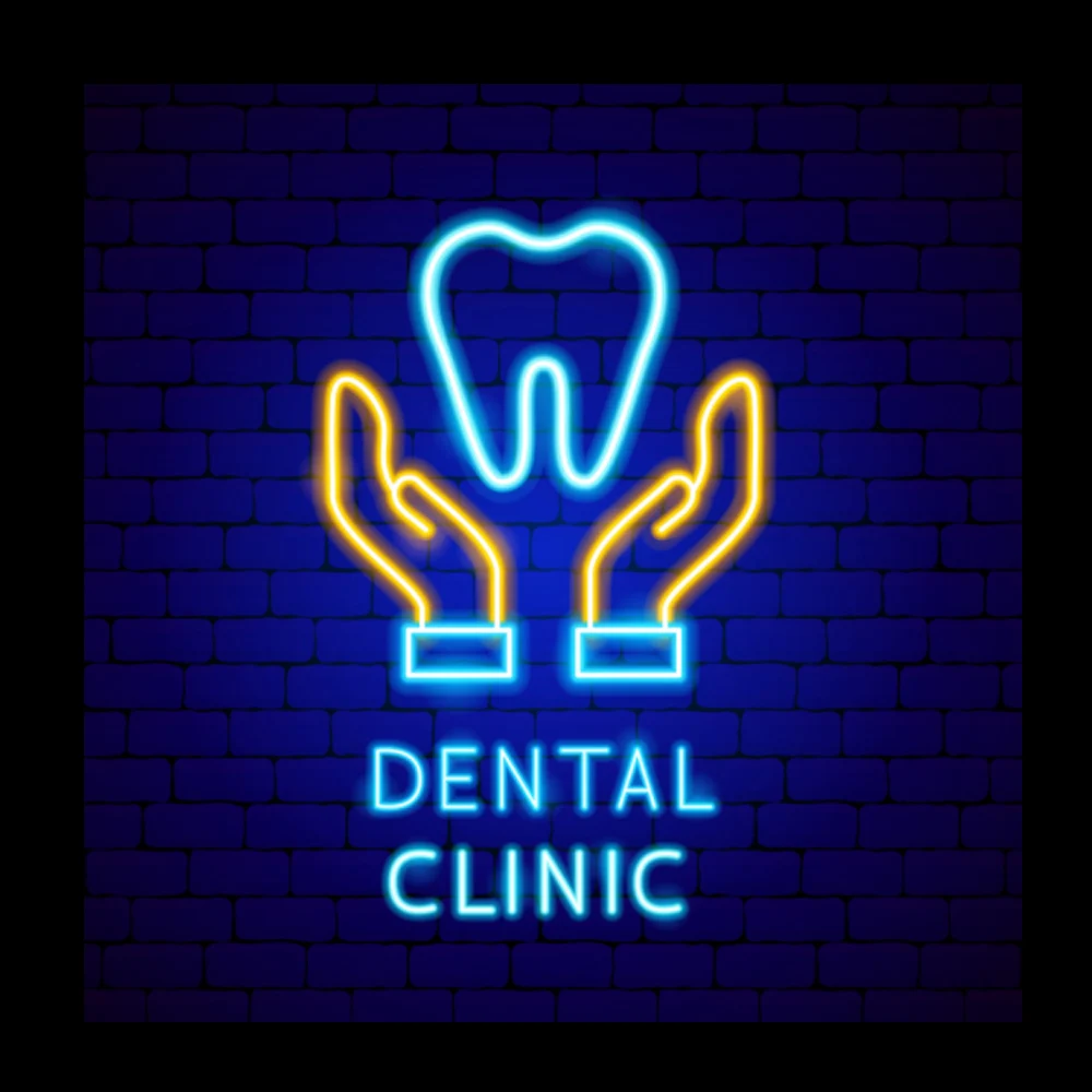 

Hands Protect Teeth Dental Clinic Cure Custom Lamp Handmade Real Glass Tube Advertise Room Decor Display Light Neon Sign 12"X19"