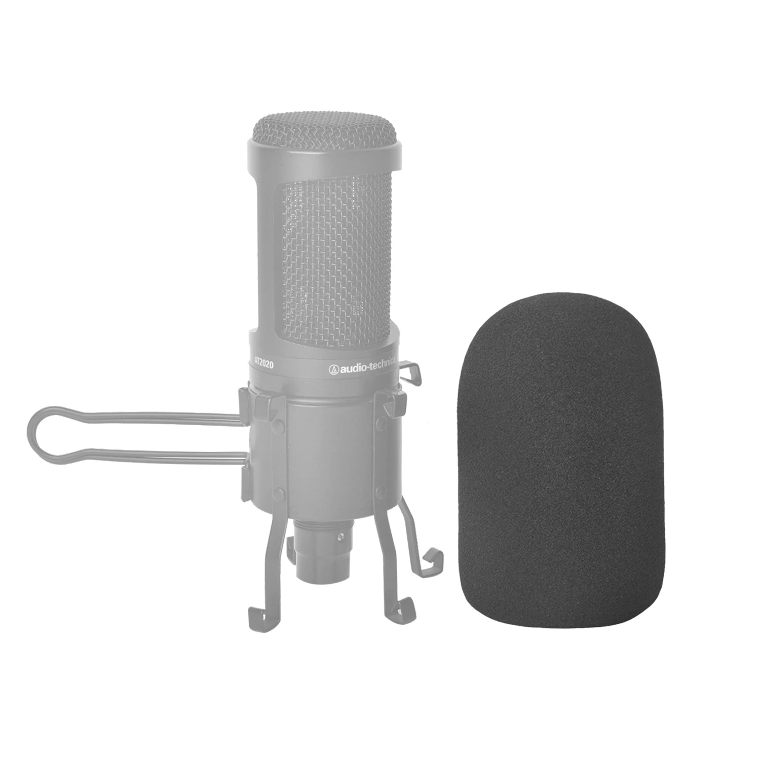 Filtro antipop de piel sintética para exteriores, cubierta de micrófono, protector contra el viento, funda protectora para Audio Technica AT2020 ATR2500 AT2035