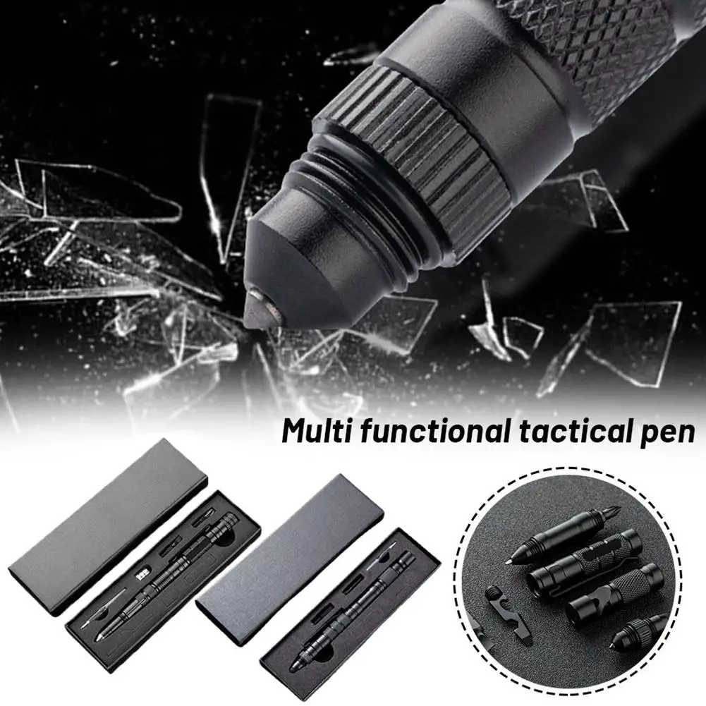 10-In-1 Multi Function Tactical Pen Emergency Flashlight Defense Opener Tool Bottle Rescue Screwdriver Self EDC Outdoor Sur R0E4