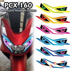 For Honda 2021-2023 PCX160 PCX 160 Motorcycle Headlight Stickers Moto Eyes Tint Decorative Transparent Accessories Decals
