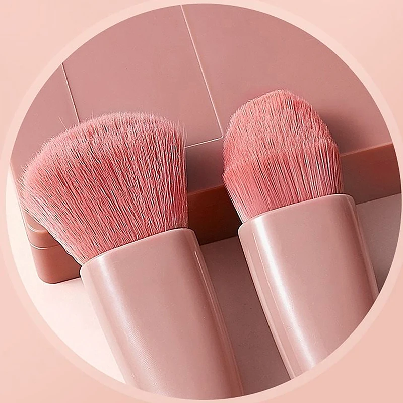 Mini Mirror Makeup Brushes Set, Soft Fluffy para Cosméticos, Pó de Fundação, Sombra, Kabuki Curvo Makeup Brush, Beauty Tool