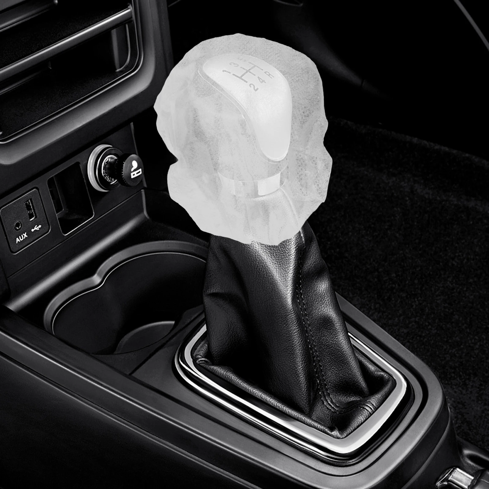 

30 Pcs Protective Protection Knobs Non-woven Fabric Car Shift Boot Cover
