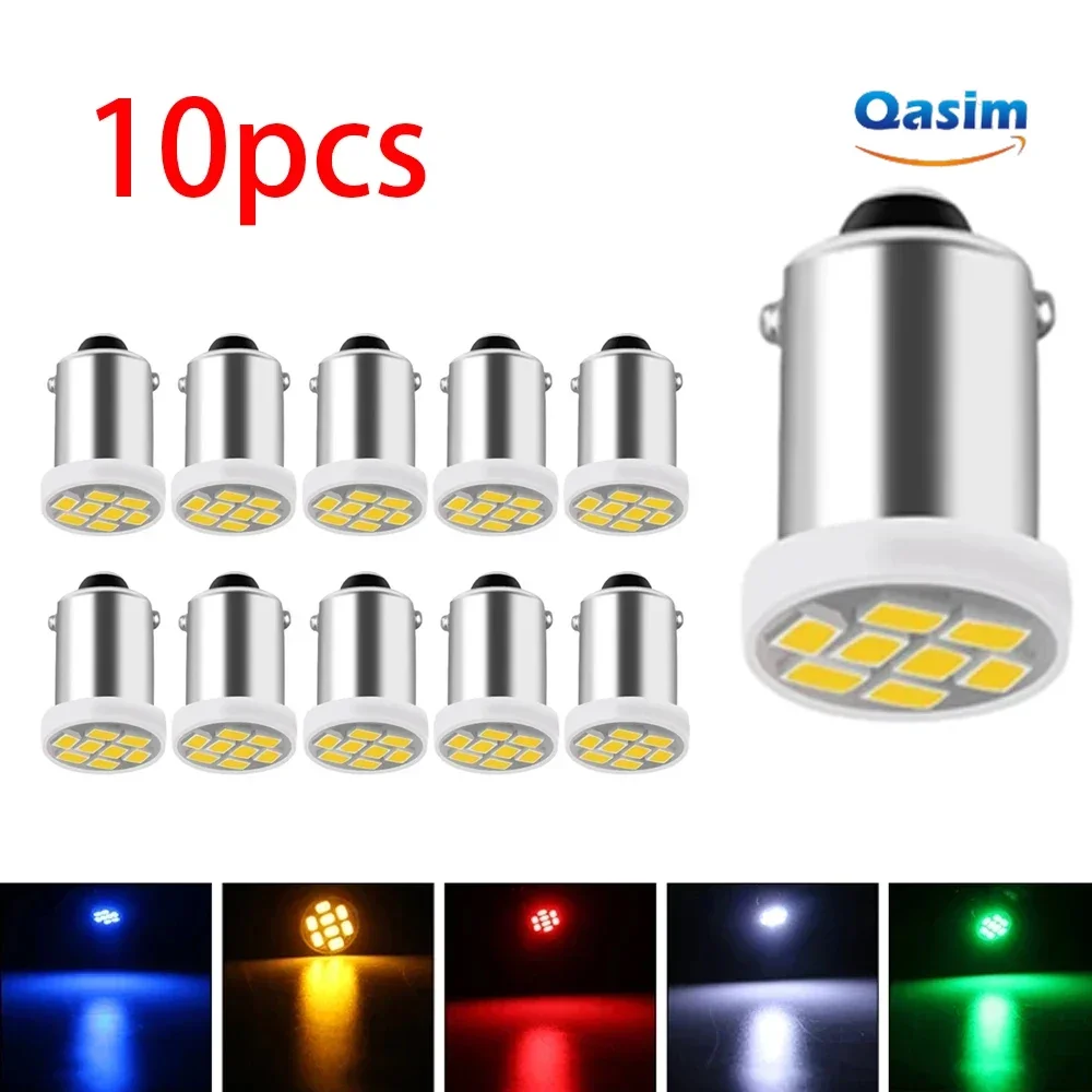 

10pcs BA9S LED Bulbs DC 12V 24V 6.3V 6V T4W BA9S 1206 8 SMD LED Bulb Car Lamp Reading Truck Door Clearance Lamps Car Accessories