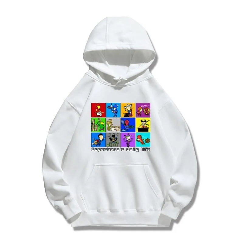 Original Marvel Superhero Print Hoodie 2025 Autumn/winter New Men's and Women's American Plus Size Loose Casual Sweater Top