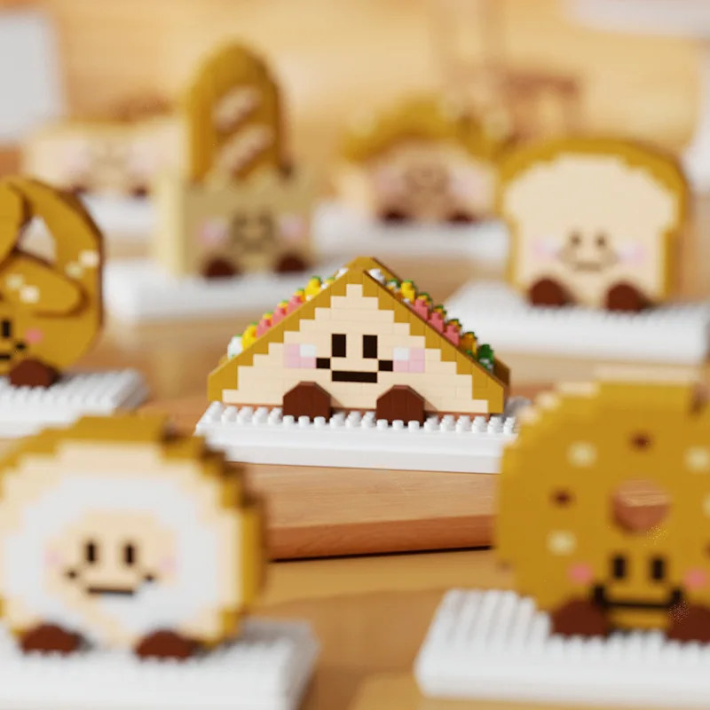 Brainy Bread Beauty: مجموعة مكعبات تكديس الطعام من الخبز والكرواسون للفتيات - هدية لعبة ألغاز ذكية