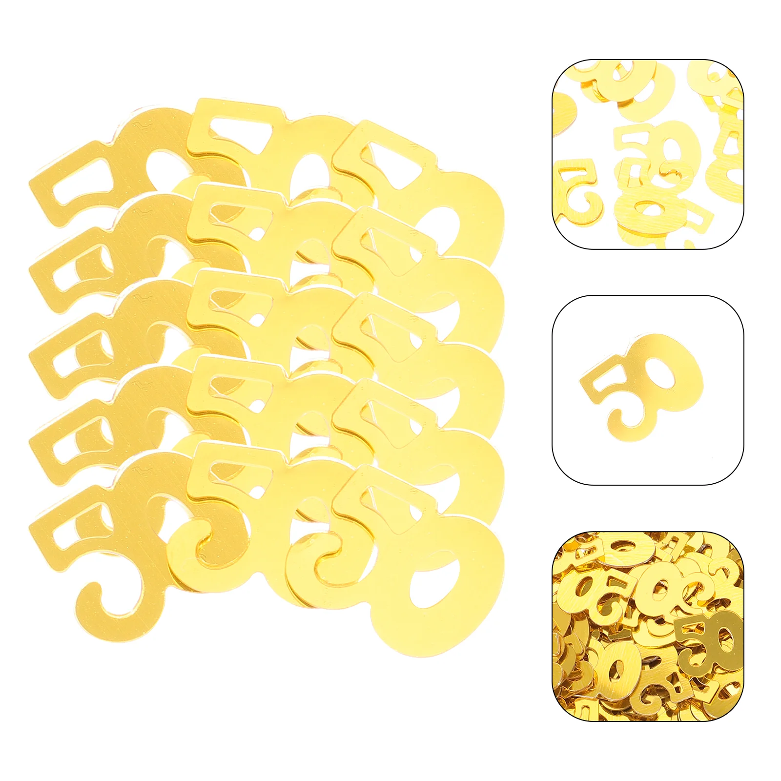 1200 Pcs Wedding Decor Party Confetti Decoration Birthday Decorate Number Golden Man