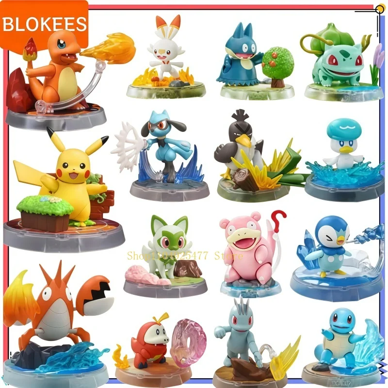 BLOKEES Pokémon Man Classic Edition Crazy Assault Charmander CorphishSplicing Building Block Desktop Decoration Toy BirthdayGift
