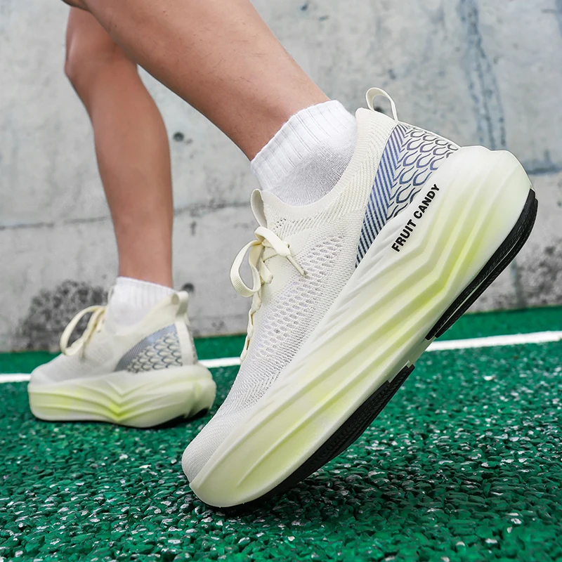 أحذية رياضية رجالية فاخرة - مدرب كاجوال مسامي، أحذية جري عصرية وأحذية تنس بدون كعب للرجال