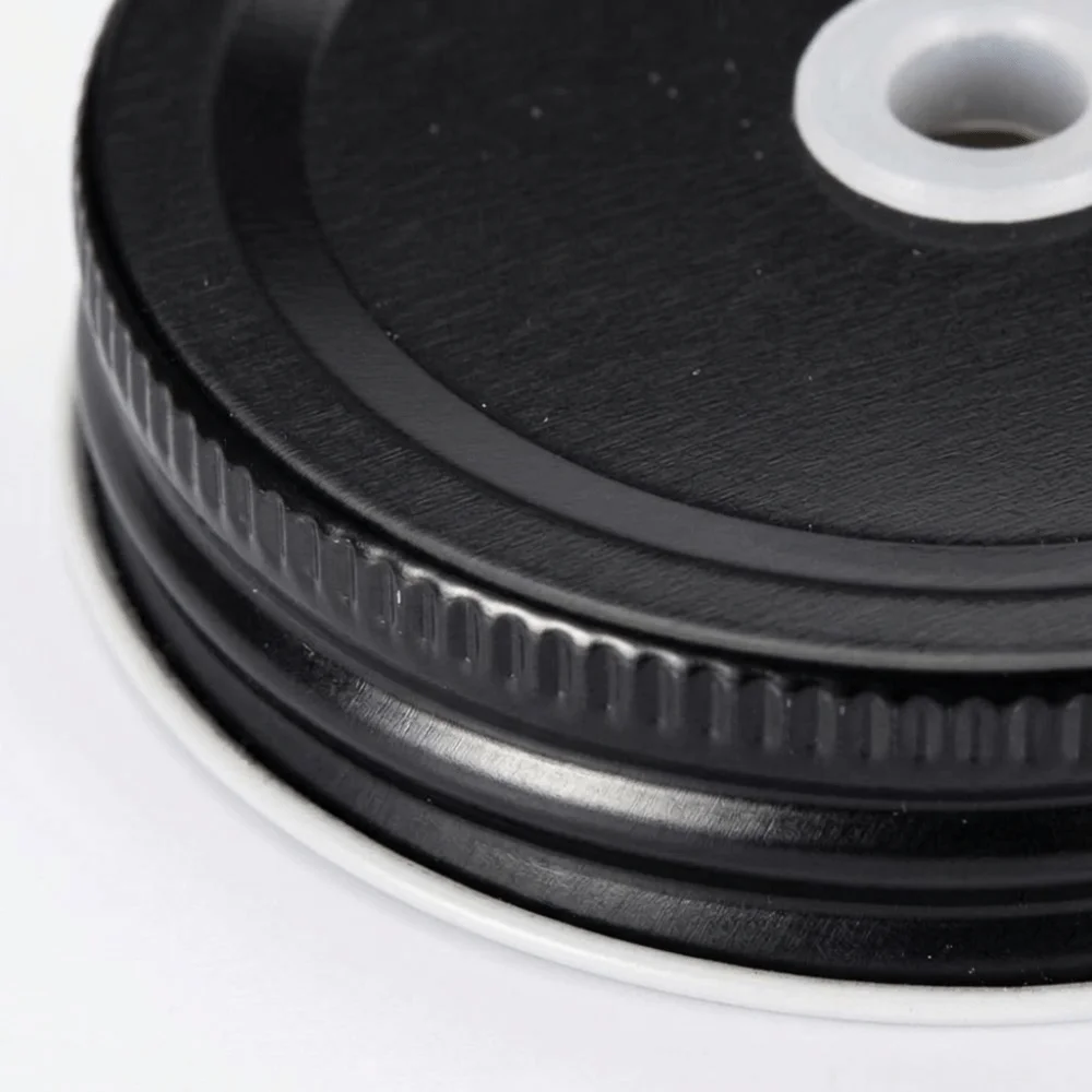 10Pcs Metal Metal Hole Reserved Tube Opening Sealed Leakproof Sealing Lid Round Shape Elastic Silicone Seal Ring