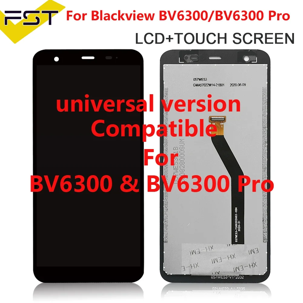 100% Tested For Blackview BV6300 / BV6300 PRO LCD Display Touch Screen Assembly Replace For BV6300Pro LCD 057WE53-7300202603